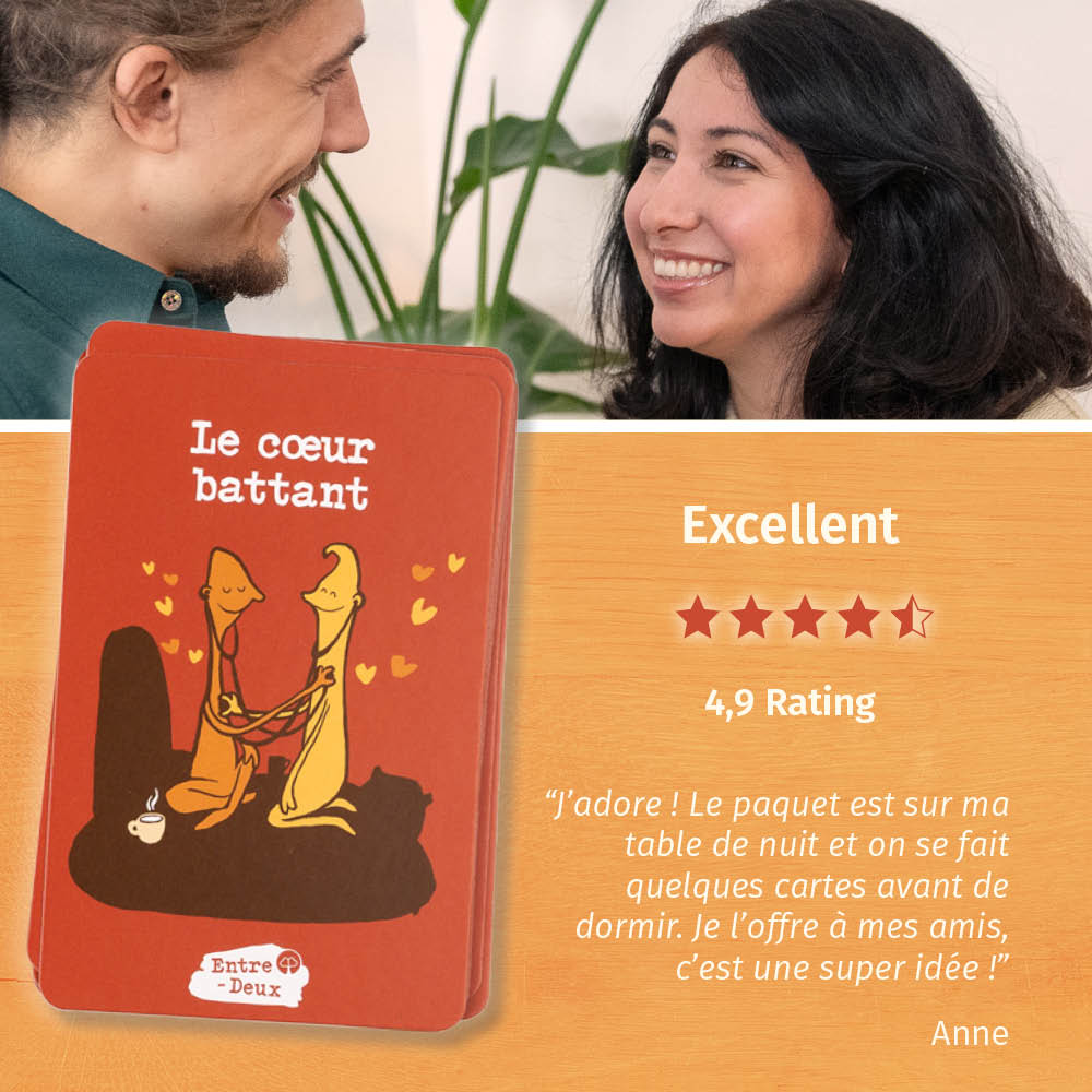 Jeu de questions pour couple : Entre-Deux Cœur