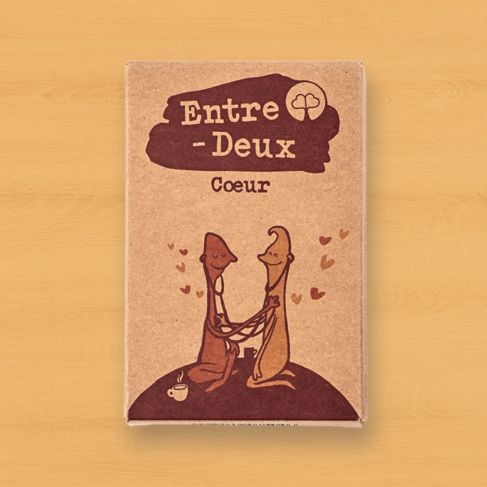 Jeu de cartes pour couple Entre-Deux Cœur de COUPle DE CŒUR