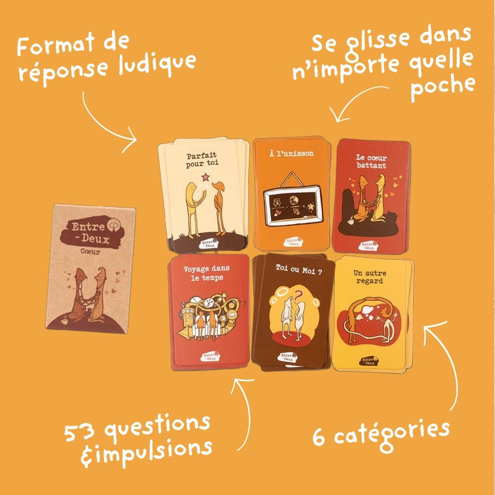 Jeu de questions pour couple : Entre-Deux Cœur