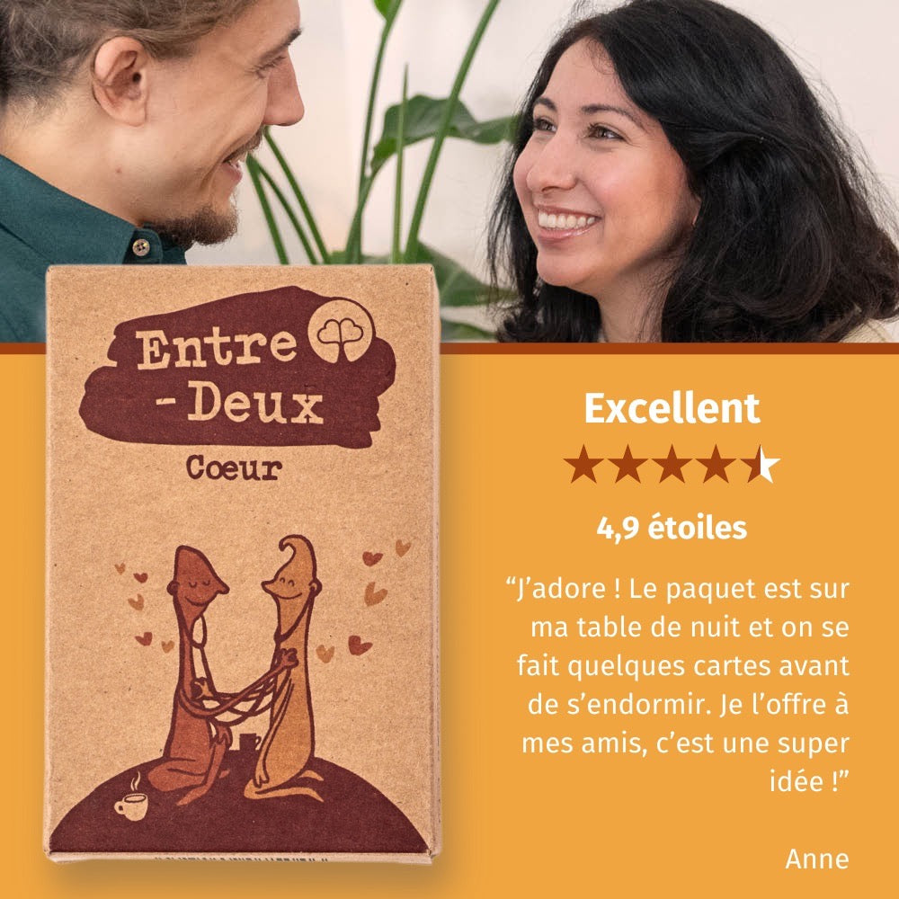 Jeu de questions pour couple : Entre-Deux Cœur