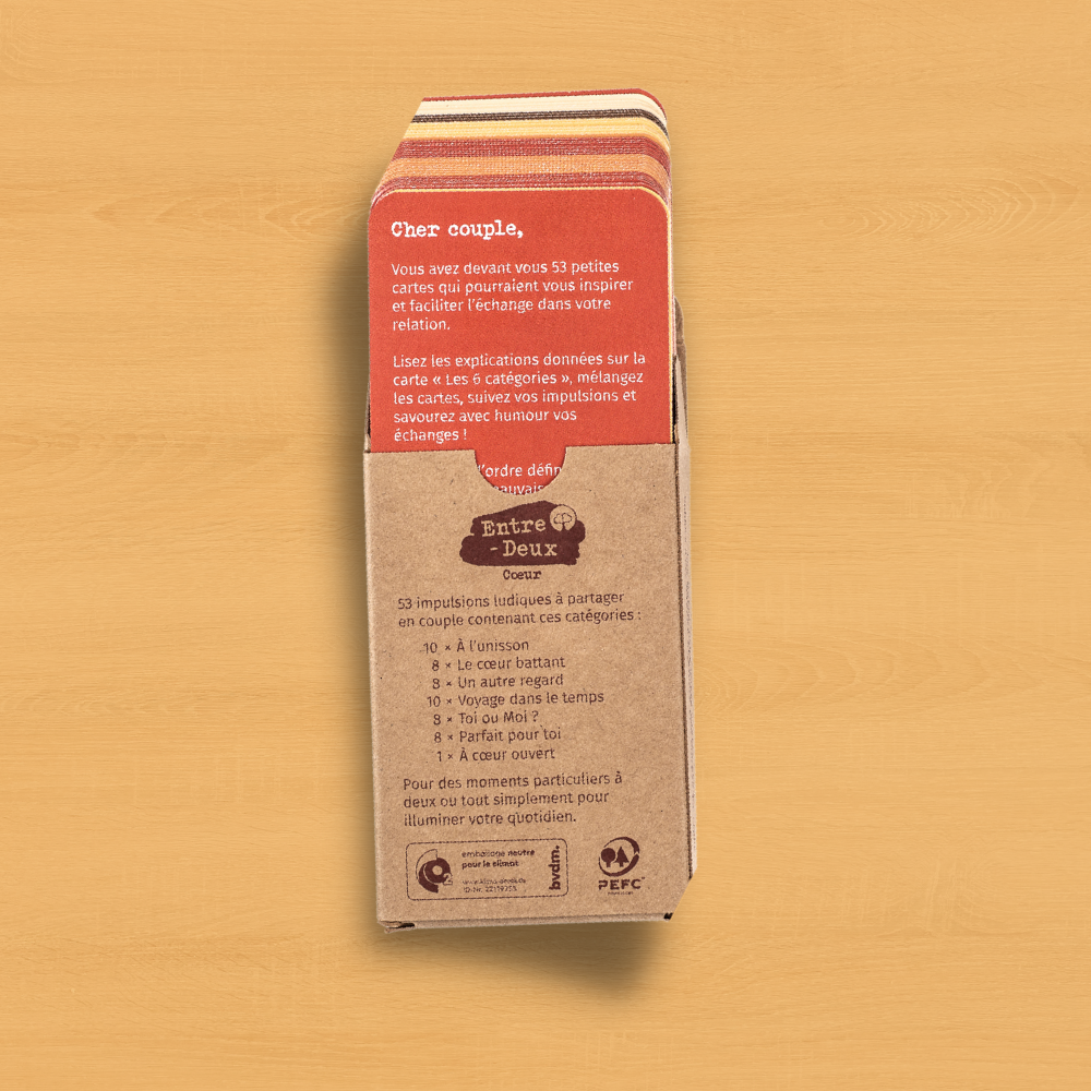 Jeu de questions pour couple : Entre-Deux Cœur