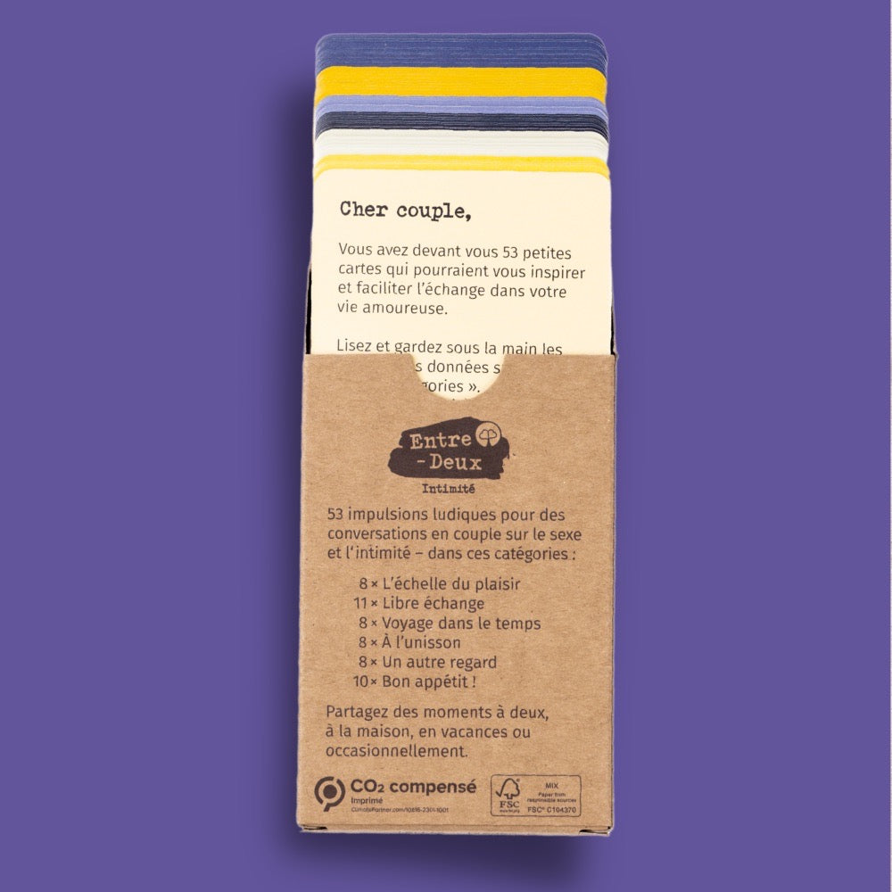 Jeu de questions pour couple : Entre-Deux Intimité